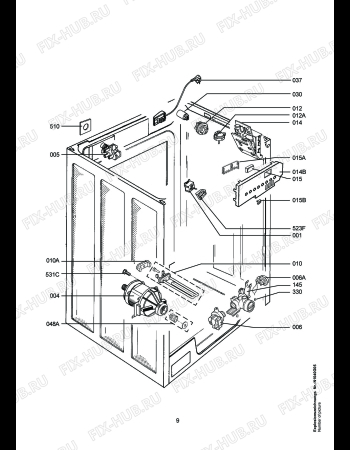 Взрыв-схема стиральной машины Aeg LAV64780 - Схема узла Electrical equipment 268